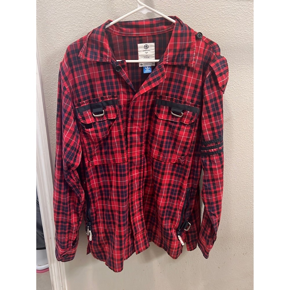 Adidas obyo kzk plaid shirt‎